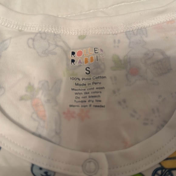 roller rabbit long sleeve bunny pajamas - Picture 3 of 4